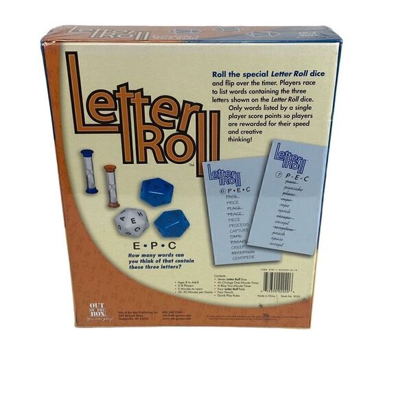 NEW Game “Letter Roll” Letter Dice Timer Spelling Spell Words SEALED 2006-2007 - Picture 4 of 4